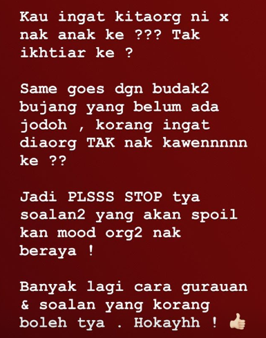 "Tolong Jangan Pegang Perut Aku & Tanya Dah Ada Isi Ke 