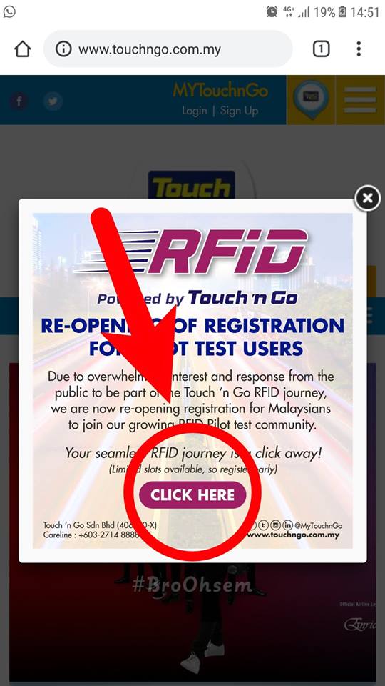 Cara Daftar Touch ’n Go RFID, Sebelum Tutup Baik Isi Borang Online Ni Cepat