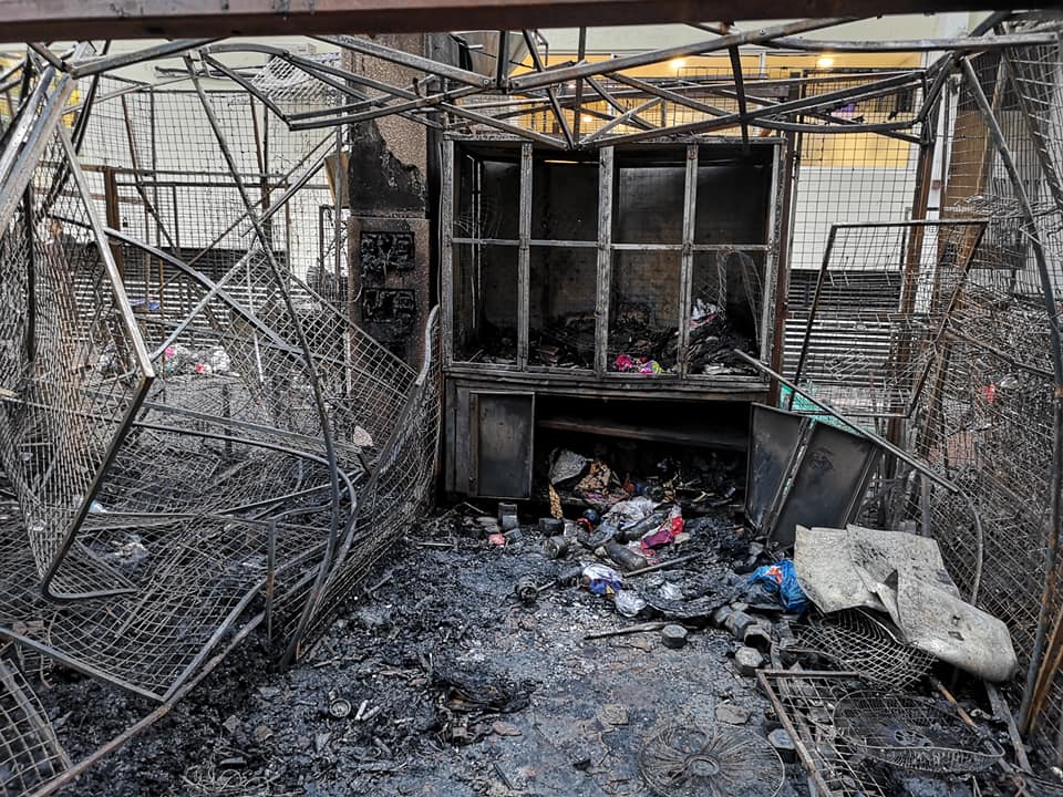 Dua Minggu Nak Raya, 30 Peniaga Bazar Masjid India Diuji Gerai Terbakar